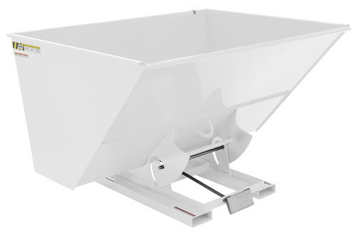 Vestil Steel Light Duty Self Dumping Hopper - 3 Cubic Yard 2000 lb - White