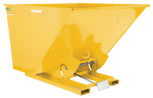 Vestil Steel Medium Duty Self Dumping Hopper - 2-1/2 Cubic Yard 4000 lb - Yellow