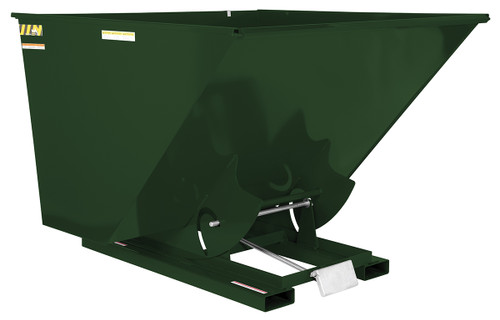 Vestil Steel Medium Duty Self Dumping Hopper - 2-1/2 Cubic Yard 4000 lb - Hunter Green