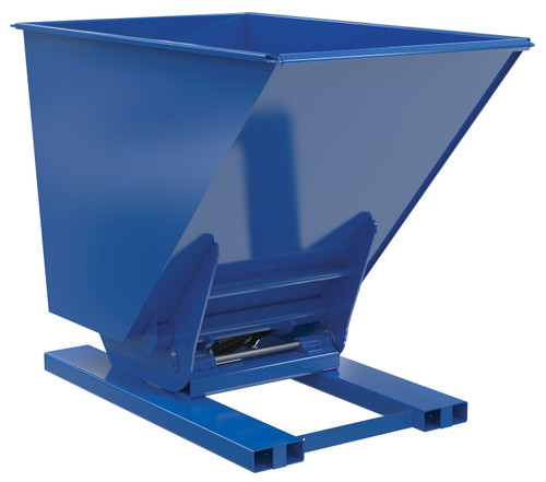 Vestil Steel Heavy Duty Hydraulic Dumping Hopper - 1-1/2 Cubic Yard 6,000 lb - Blue