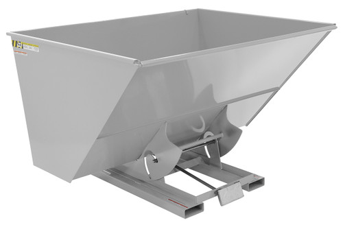 Vestil Steel Medium Duty Self Dumping Hopper - 3 Cubic Yard 4000 lb - Silver Lining