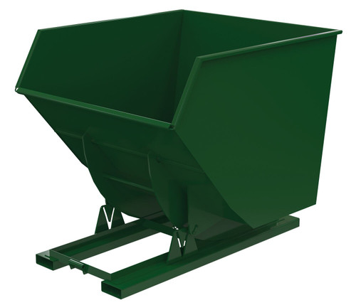 Vestil Steel Heavy Duty No Bump and Dump Hopper - 3-1/2 Cubic Yard 6000 lb - Hunter Green