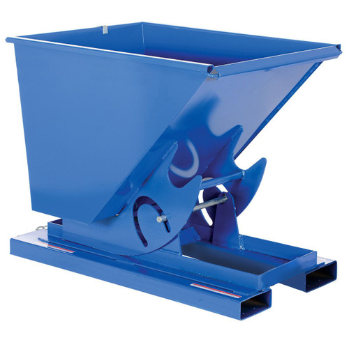 Vestil Steel Heavy Duty No Bump and Dump Hopper - 1/2 Cubic Yard 6000 lb - Blue