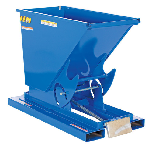 Vestil Steel Medium Duty Self Dumping Hopper - 1/4 Cubic Yard 4000 lb - Blue