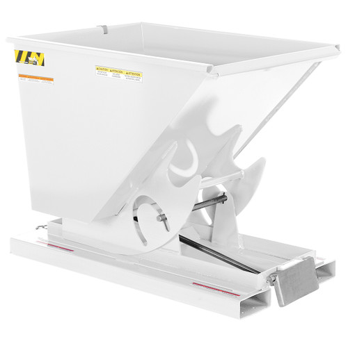 Vestil Steel Heavy Duty Self Dumping Hopper - 1/2 Cubic Yard 6000 lb - White