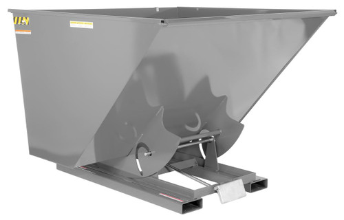 Vestil Steel Medium Duty Self Dumping Hopper - 2-1/2 Cubic Yard 4000 lb - Machine Gray