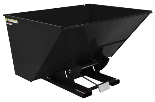Vestil Steel Medium Duty Self Dumping Hopper - 3 Cubic Yard 4000 lb - Semi Gloss Black