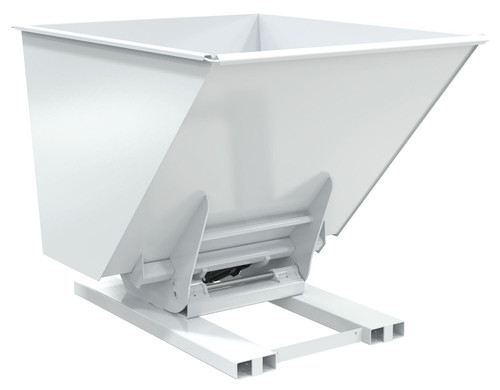 Vestil Steel Heavy Duty Hydraulic Dumping Hopper - 2 Cubic Yard 6,000 lb - White