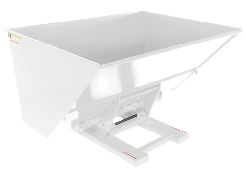 Vestil Steel Heavy Duty Hydraulic Dumping Hopper - 3 Cubic Yard 6,000 lb - White