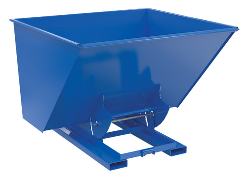 Vestil Steel Medium Duty No Bump and Dump Hopper - 2-1/2 Cubic Yard 4000 lb - Blue