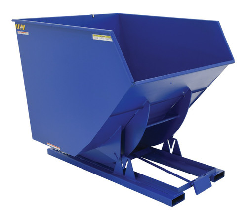 Vestil Steel Heavy Duty Self Dumping Hopper - 3-1/2 Cubic Yard 6000 lb - Blue