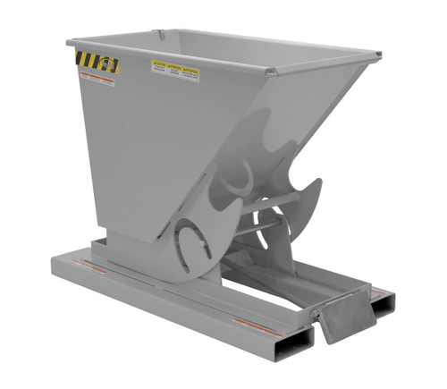 Vestil Steel Medium Duty Self Dumping Hopper - 1/4 Cubic Yard 4000 lb - Machine Gray