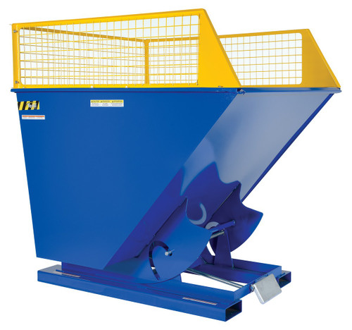Vestil Steel Mesh D-200 Series Side Extension - 64-15/16 In. x 56-1/8 In. x 15-11/16 In. - Yellow
