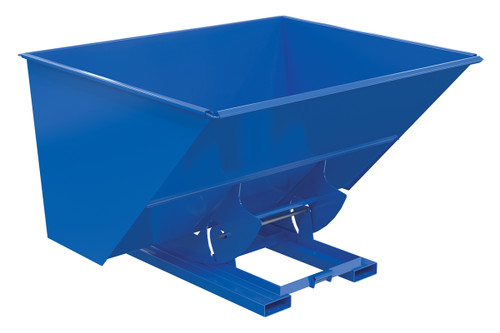 Vestil Steel Heavy Duty No Bump and Dump Hopper - 3 Cubic Yard 6000 lb - Blue