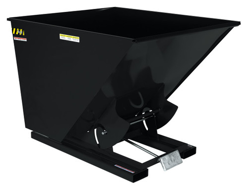 Vestil Steel Light Duty Self Dumping Hopper - 2 Cubic Yard 2000 lb - Semi Gloss Black
