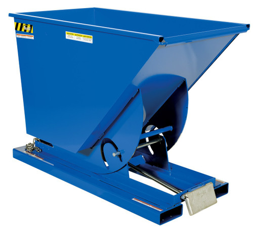 Vestil Steel Light Duty Self Dumping Hopper - 3/4 Cubic Yard 2000 lb - Blue