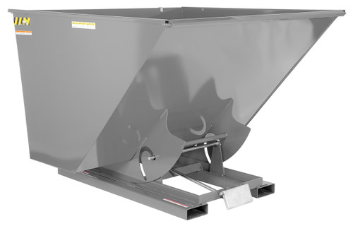Vestil Steel Light Duty Self Dumping Hopper - 2-1/2 Cubic Yard 2000 lb - Machine Gray