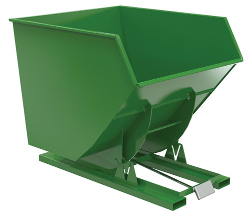 Vestil Steel Heavy Duty Self Dumping Hopper - 3-1/2 Cubic Yard 6000 lb - Green