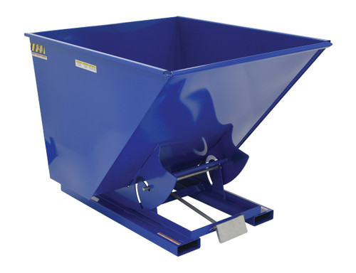 Vestil Steel Heavy Duty Self Dumping Hopper - 2 Cubic Yard 6000 lb - Blue