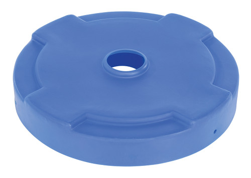Vestil Low-Density Polyethylene Drum Recycling Lid Closed - 55 Gallon - Blue