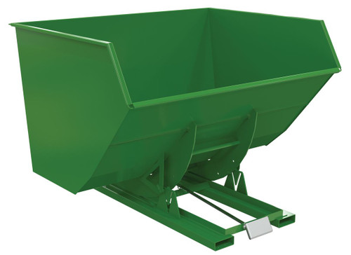 Vestil Steel Heavy Duty Self Dumping Hopper - 5 Cubic Yard 6000 lb - Green