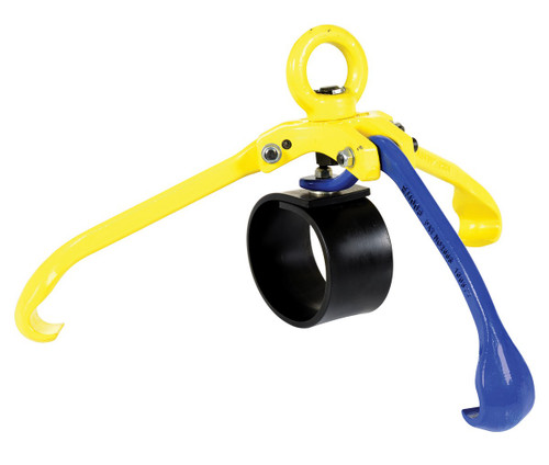 Vestil Ductile Iron Secure Overhead Drum Lifter - 21 In. x 22-1/2 In. x 12 In. 2200 lb Blue / - Yellow