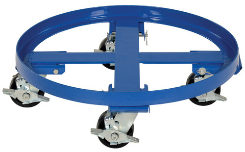 Vestil Steel Heavy Duty Mobile Drum Dolly - 24-1/2 In. x 24-1/2 In. x 7-1/8 In. 2000 lb - Blue