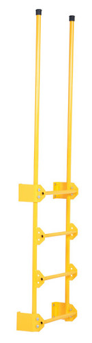 Vestil Steel Walk Through Dock Ladder - 4 Step 300 lb - Yellow