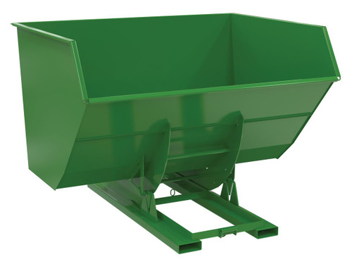 Vestil Steel Heavy Duty No Bump and Dump Hopper - 5 Cubic Yard 6000 lb - Tractor Green