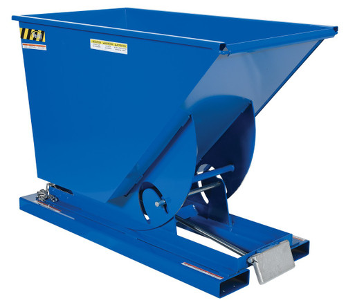 Vestil Steel Heavy Duty Self Dumping Hopper - 3/4 Cubic Yard 6000 lb - Blue