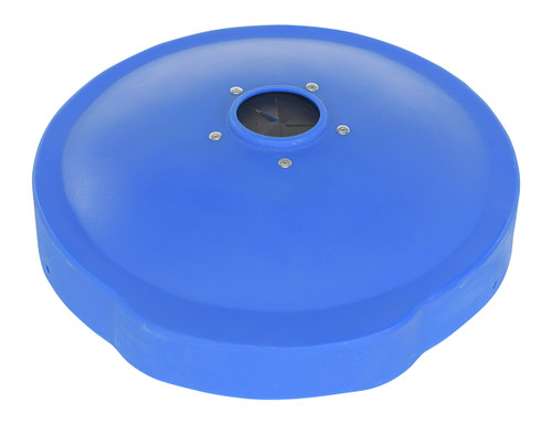 Vestil Low Density Polyethylene Drum Recycling Lid with Flaps Universal - 55 Gallon - Blue