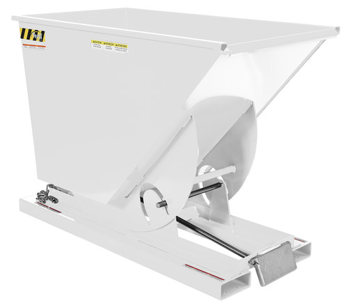 Vestil Steel Heavy Duty Self Dumping Hopper - 3/4 Cubic Yard 6000 lb - White