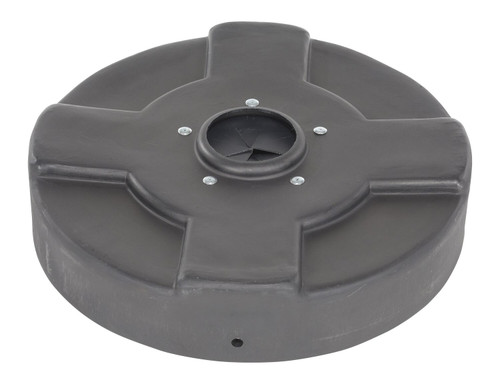 Vestil Low-Density Polyethylene Drum Recycling Lid with Flaps - 30 Gallon - Black