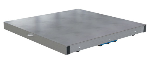 Vestil Aluminum Pallet Dolly with Solid Top Tilt - 48 In. x 48 In. 8000 lb - Silver