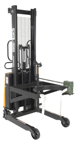 Vestil Steel DC Powered Drum Lifter/Rotator/Transporter - 61 In. x 36-1/4 In. x 88 In. 550 lb - Black/Yellow