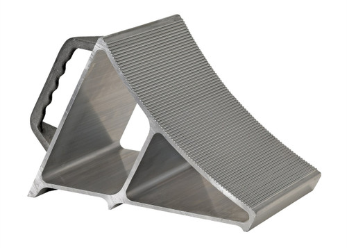 Vestil Aluminum Wheel Chock with Hand Grip - 13-1/16 In. x 7 In. x 8 In. - Silver