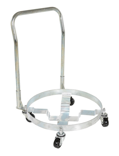 Vestil Steel Multipurpose Drum Dolly with Handle - 31-9/16 In. x 31-9/16 In. x 35-11/16 In. 900 lb - Silver