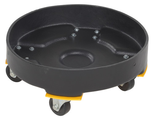 Vestil Polyethylene Heavy Duty Drum Dolly - 30 Gallon 19-3/4 In. x 19-3/4 In. x 8-5/8 In. 600 lb - Black