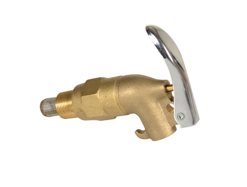 Vestil Brass Non Manual Drum Faucet with Lockable Handle - 3/4 In. Bung
