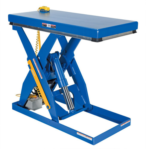 Vestil Steel Quick Ship Electric Hydraulic Lift Table - 24 In. x 48 In. 3000 lb - Blue