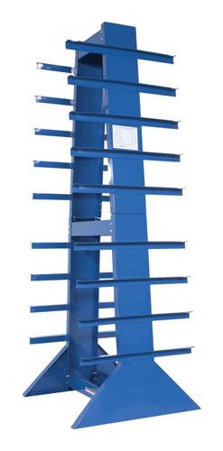 Vestil Steel Double Sided Horizontal Bar Rack - 30-1/4 In. x 30 In. x 83-7/8 In. 2600 lb - Blue