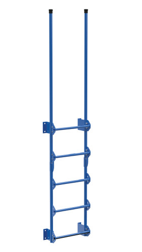 Vestil Steel Walk Through Dock Ladder - 5 Step 300 lb - Blue