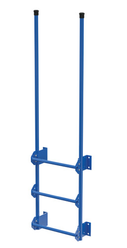 Vestil Steel Walk Through Dock Ladder - 3 Step 300 lb - Blue