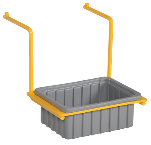 Vestil Plastic Drip Pan With Steel Holder For Drum Storage Racks Gray / - Yellow