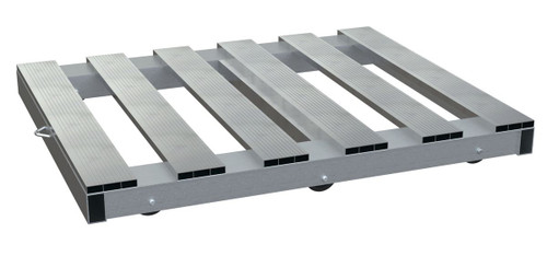 Vestil Aluminum Pallet Dolly with Pallet Top and Tilt - 40 In. x 48 In. 4000 lb - Silver