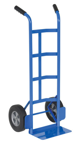 Vestil Steel Dual Handle Hand Truck with Hard Rubber Wheels - 17-1/2 In. x 21 In. x 44-1/2 In. 500 lb - Silver