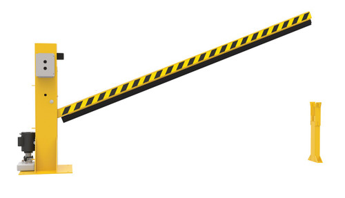 Vestil Steel Dock Barricade Electric/Hydraulic - 10 Ft. - Yellow