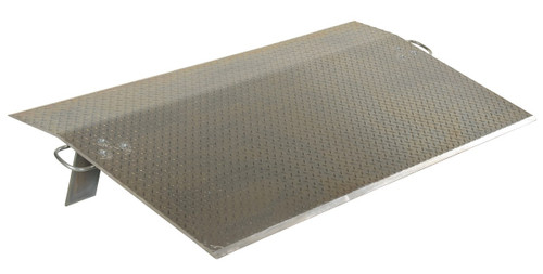 Vestil Aluminum Economizer Dock Plate - 60 In. x 60 In. 1/2 In. Plate Thickness 3700 lb - Silver