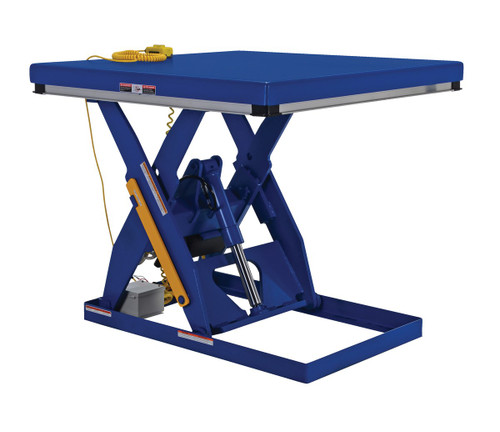 Vestil Steel Electric Hydraulic Lift Table - 48 In. x 48 In. 1000 lb - Blue