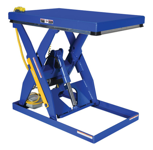 Vestil Steel Electric Hydraulic Lift Table - 43 In. Height 1000 lb - Blue